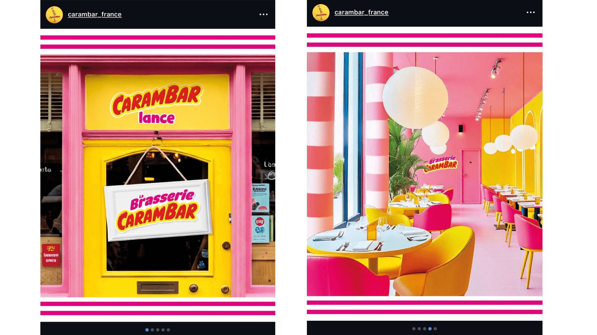 Publication Instagram Carambar : brasserie carambar