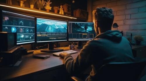 Espace de travail professionnel pour un éditeur vidéo passionné.